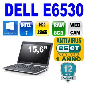 Dell E6530 i7-3520M 2.9 GHz 8Gb Hd 320GB 15.6" Win.10 Pro