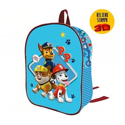 Zaino Asilo Paw Patrol Rilievo 3d 