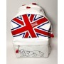 ZAINO SCUOLA AMERICANO LONSDALE BANDIERA INGLESE BIANCO 