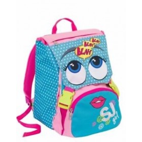 Zaino scuola sdoppiabile SJ - BOY - Azzurro Rosa Giallo