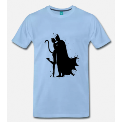 t-shirt Batman e Catwoman