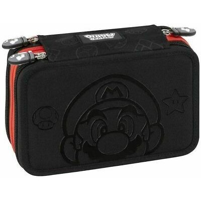 ASTUCCIO 3 ZIP SUPER MARIO NERO