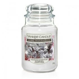 WHITE PINE CONES LARGE JAR YANKEE