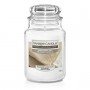 WHITE LINEN & LACE LARGE JAR