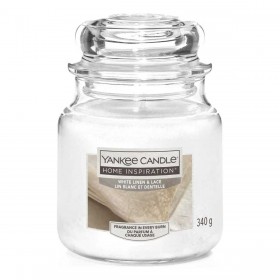 WHITE LINEN & LACE MEDIUM JAR
