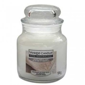 WHITE LINEN & LACE SMALL JAR