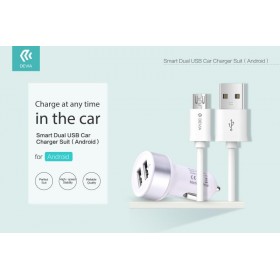 Suit Carica da Auto e Dati M-USB Smartphone Android Bianco