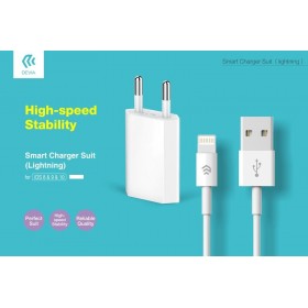 Suit Carica Batt 1 Amper + Cavo Lightning per Apple Bianco