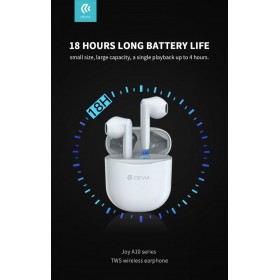 Auricolari Bluetooth TWS Joy A10 con box di ricarica Bianchi