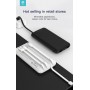 Powerbank 10.000 mAh con cavi Micro-Lightning-Tipo-C Bianco