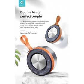 Casse HI-FI Bluetooth 4.2 TWS Stereo in gomma e alluminio