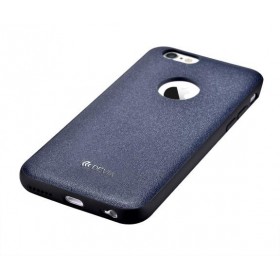 Cover in Vera Pelle iPhone 6/6S Plus Con Vista Logo RoyalBlu