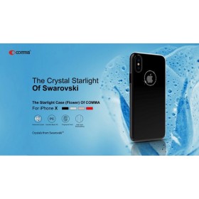Cover Shining con Cristalli Swarovski per iPhone X Trasparen