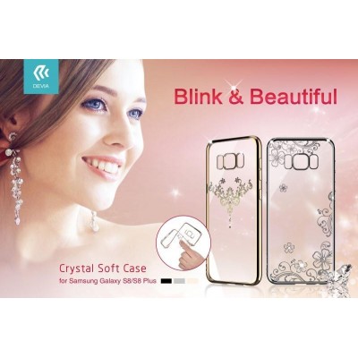 Cover Iris soft Crystals from Swarovski Samsung S8 Cham.Gold