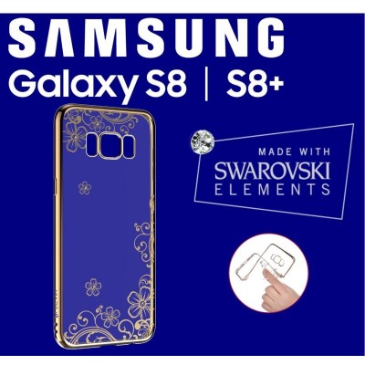 Cover Swarovski Crystal Joy soft per Samsung S8 Gold