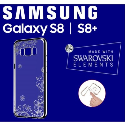 Cover Swarovski Crystal Joy soft per Samsung S8 Plus Silver