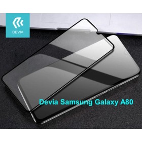 Pellicola vetro temperato Full Screen per Samsung A80 Nera