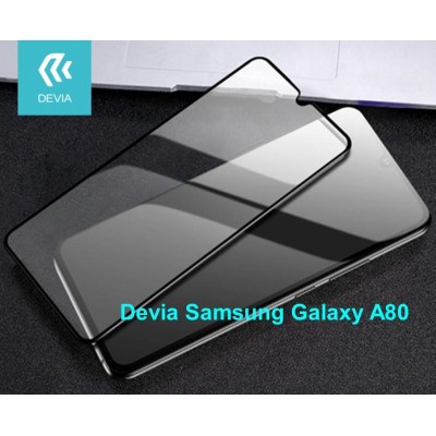Pellicola vetro temperato Full Screen per Samsung A80 Nera