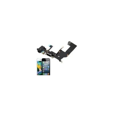 Basetta Connettore Carica Audio cavo flat per iPhone 5 Nero