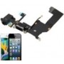 Basetta Connettore Carica Audio cavo flat per iPhone 5 Nero