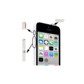 Set Pulsanti Power Mute Volume per iPhone 5C Bianco