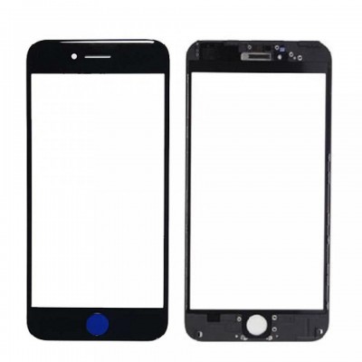 Vetro Frontale con Frame per iPhone 7 Plus Nero