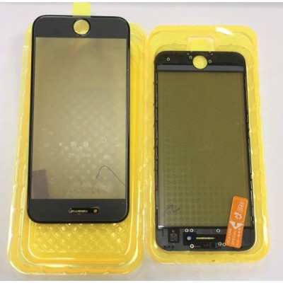 Vetro con Frame OCA e Polarizzata iPhone 7 Plus Nero 2 Pezzi