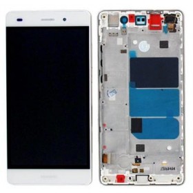 LCD + Touch Originale con Frame per Huawei P8 Lite Bianco