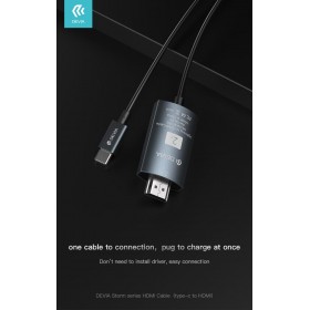 Cavo Adattatore Serie Storm da HDMI a Tipo-C Nero