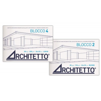 BLOCCO 4 ARCHITETTO 33X48 220gr 20FG.LISCIO DISEGNO 44673 [5PZ]