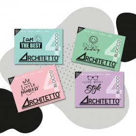 BLOCCO 4 ARCHITETTO PASTEL 24X33 220gr RUVIDO 49752 [4PZ]