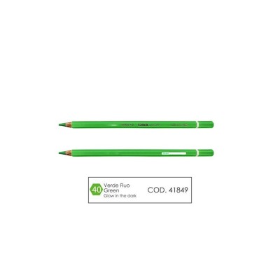 PASTELLO TINTA UNITA MINA 4MM.VERDE FLUO 040 41849 [12PZ]