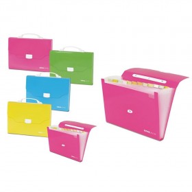 PORTADOCUMENTI SOFFIETTO A4 TINTA UNITA CON MANICO 98059